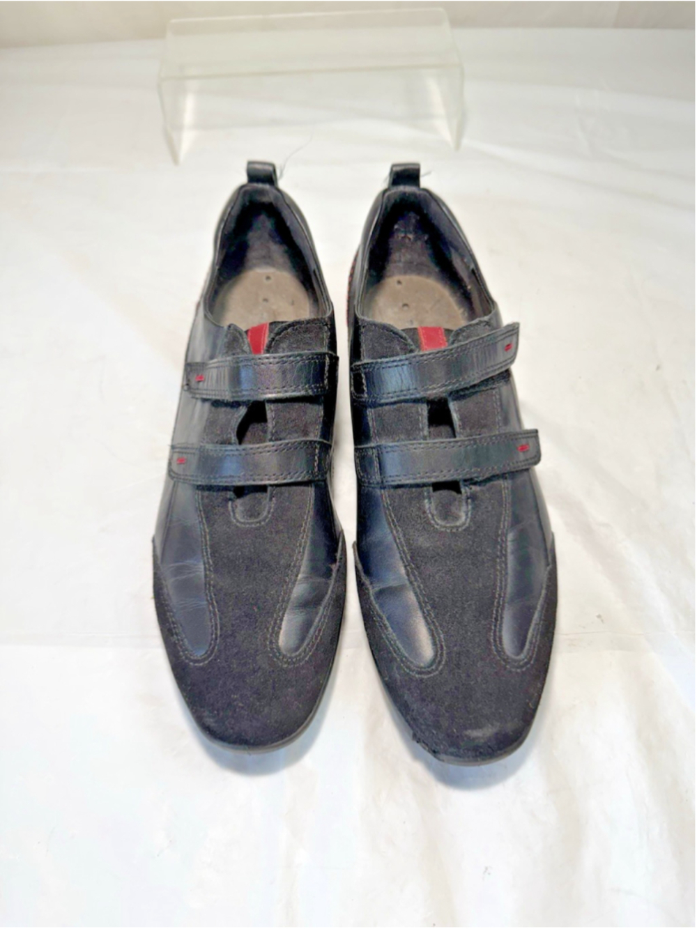 ECCO Womens Driving Sneakers Flats Shoe 38 EU 7.5 US Narrow Black Leather